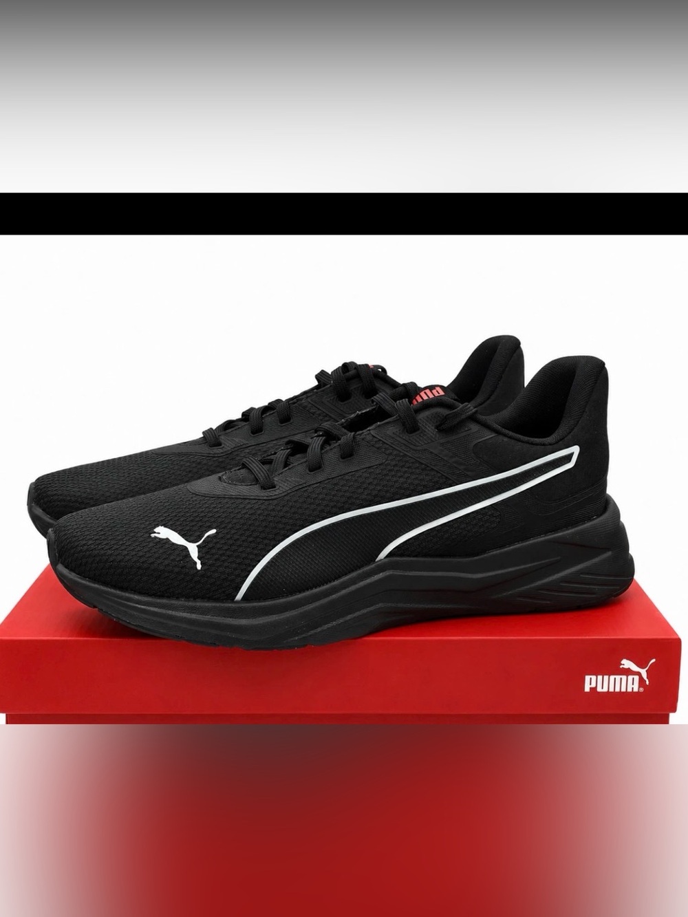 PUMA Men’s Disperse Athletic Sneakers Black White Lightweight Size 9.5 M